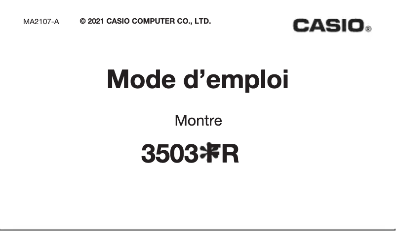 Page 1 de la notice Manuel utilisateur Casio Vintage A100WEF-8A