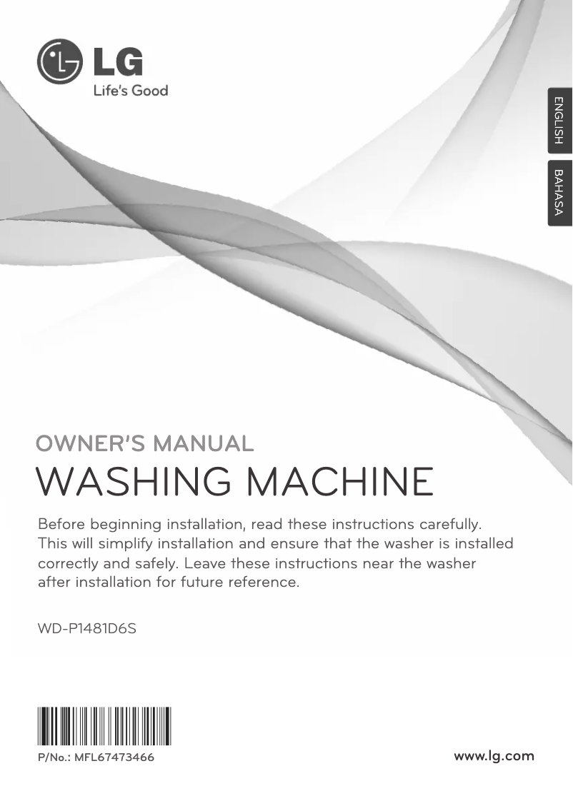 Imagen de la primera página del manual del dispositivo WD-P1481D6S