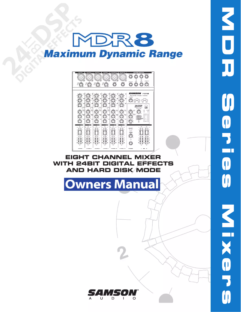 Image de la première page du manuel de l'appareil MDR8