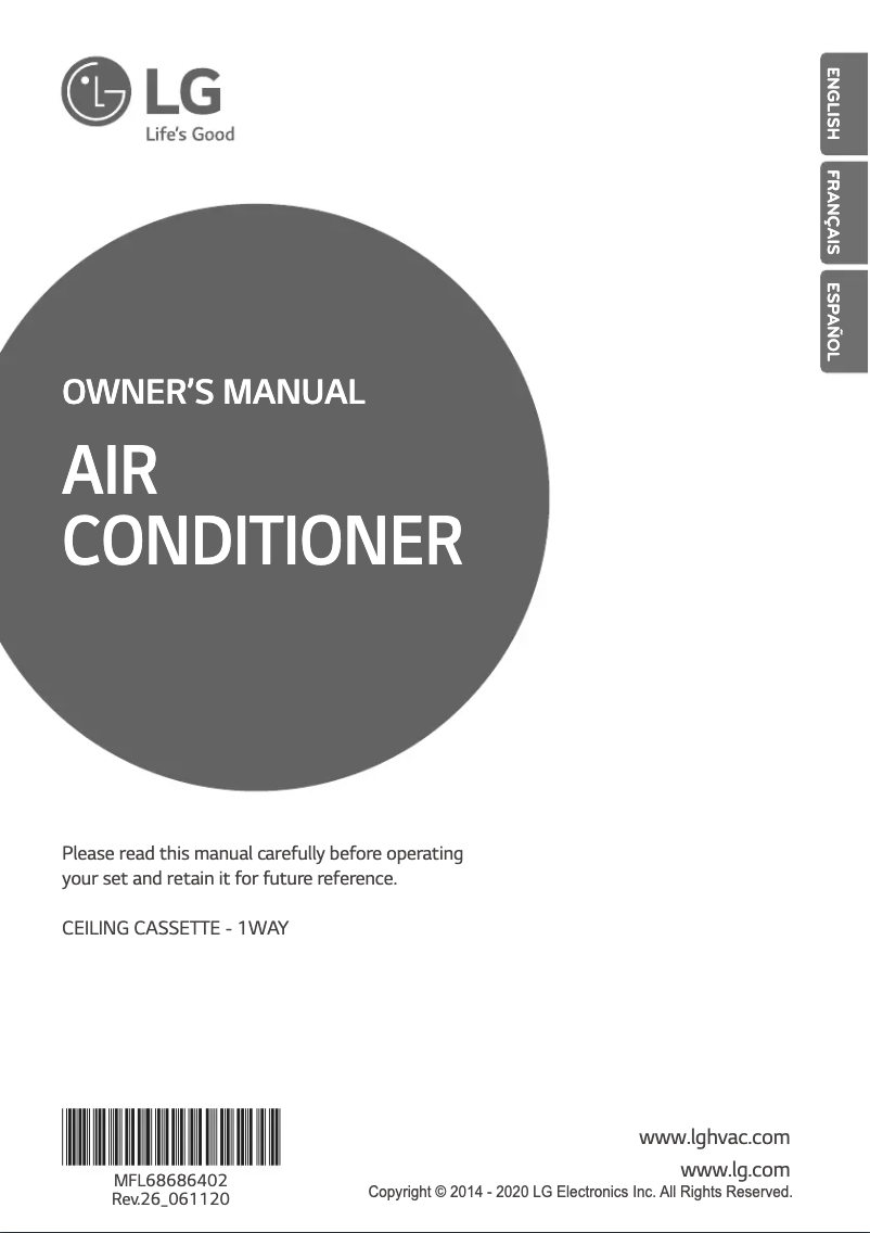 Image de la première page du manuel de l'appareil ARNU243TTD4