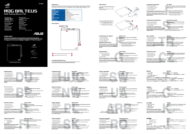 Page 1 de la notice Manuel utilisateur Asus ROG Balteus