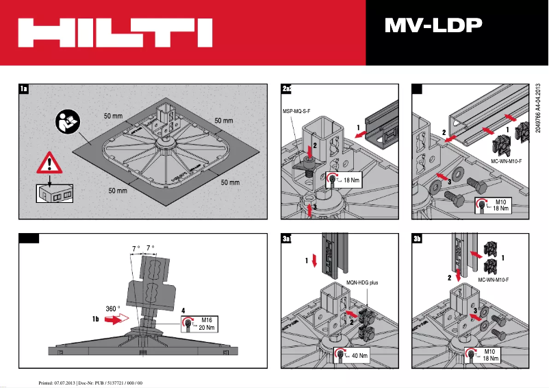 Page n°1 - Manuel utilisateur Hilti MV-LDP