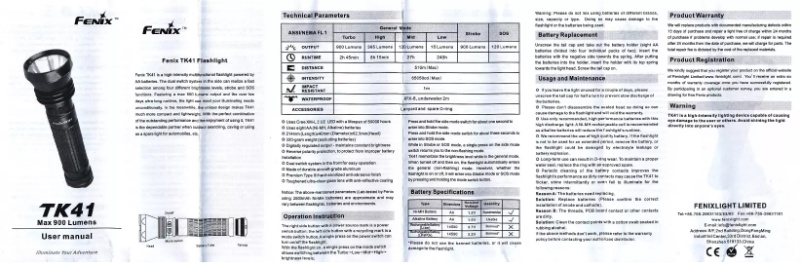 Image de la première page du manuel de l'appareil TK41