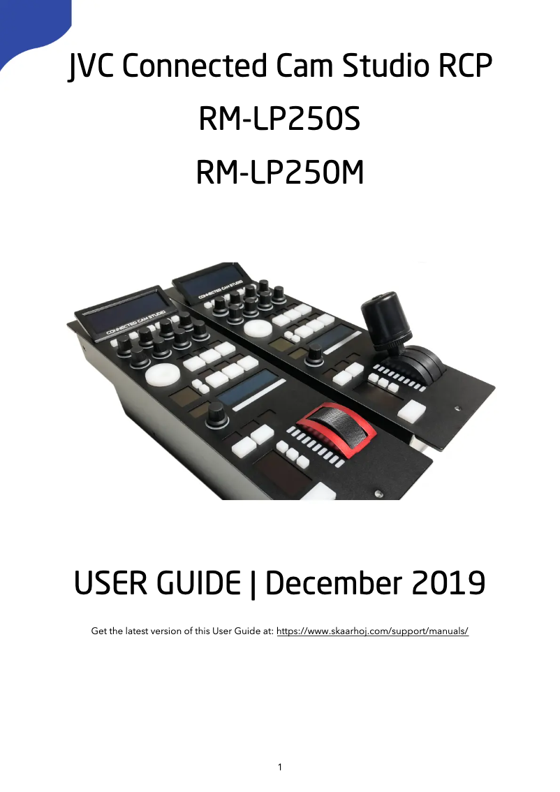 Page n°1 - Manuel utilisateur JVC RM-LP250S