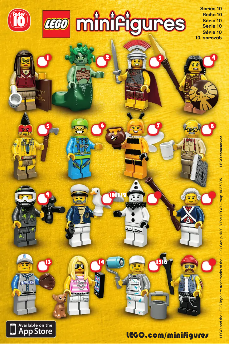 Imagen de la primera página del manual del dispositivo Minifigures 71001