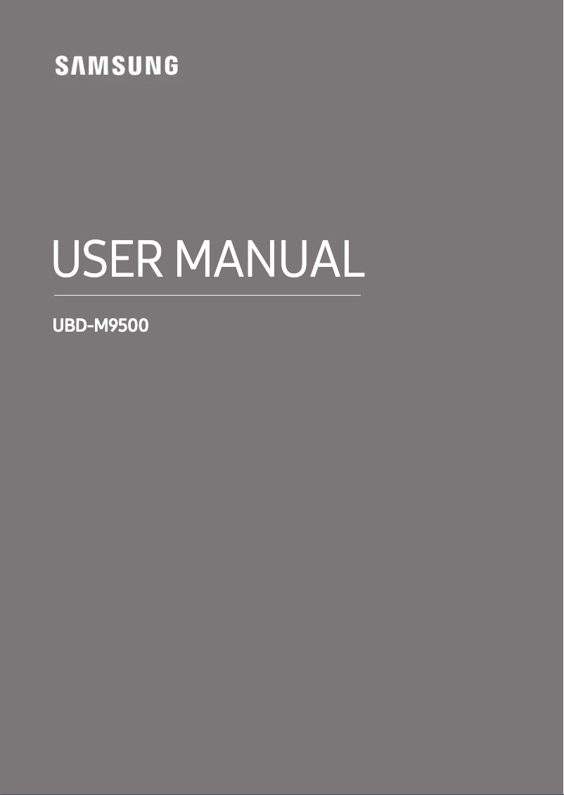 Page 1 de la notice Manuel utilisateur Samsung UBD-M9500