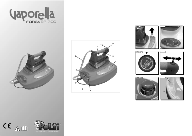 Image de la première page du manuel de l'appareil Vaporella Forever 700