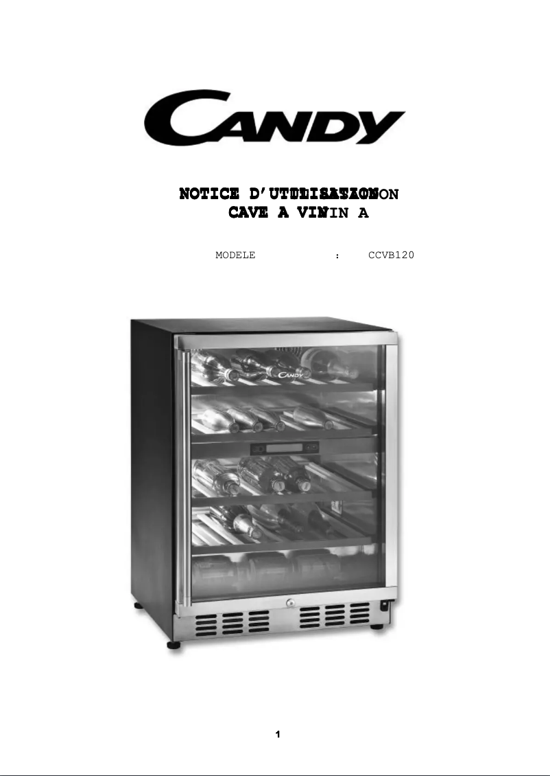 Page 1 de la notice Manuel utilisateur Candy CCVB 120