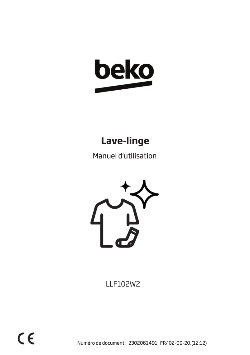 Page 1 de la notice Manuel utilisateur Beko LLF102W2