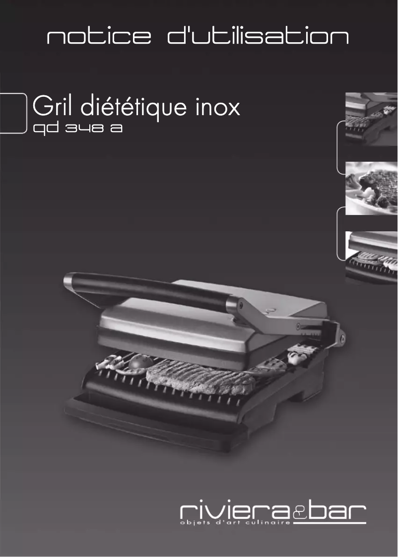 Page 1 de la notice Manuel utilisateur Riviera & Bar QD348A
