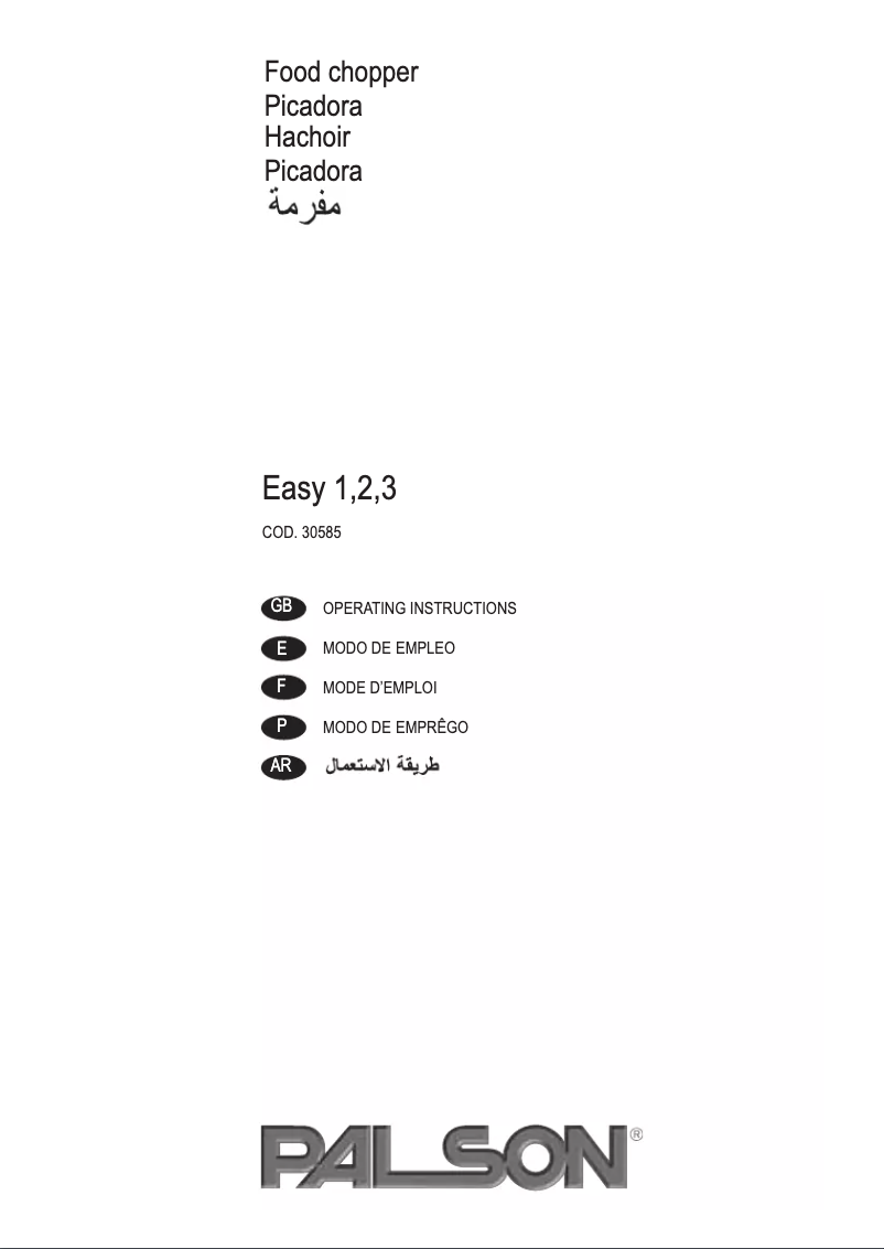 Página 1 del manual Manual de usuario Palson Easy 1,2,3