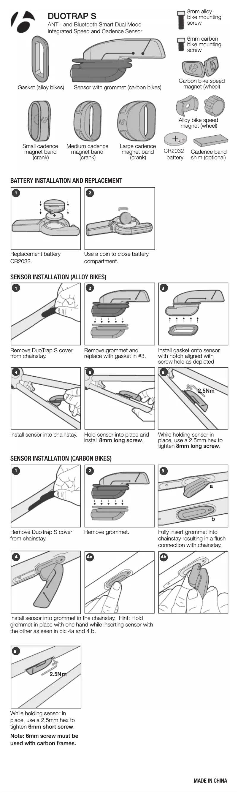 Page 1 de la notice Manuel utilisateur Bontrager Duotrap S