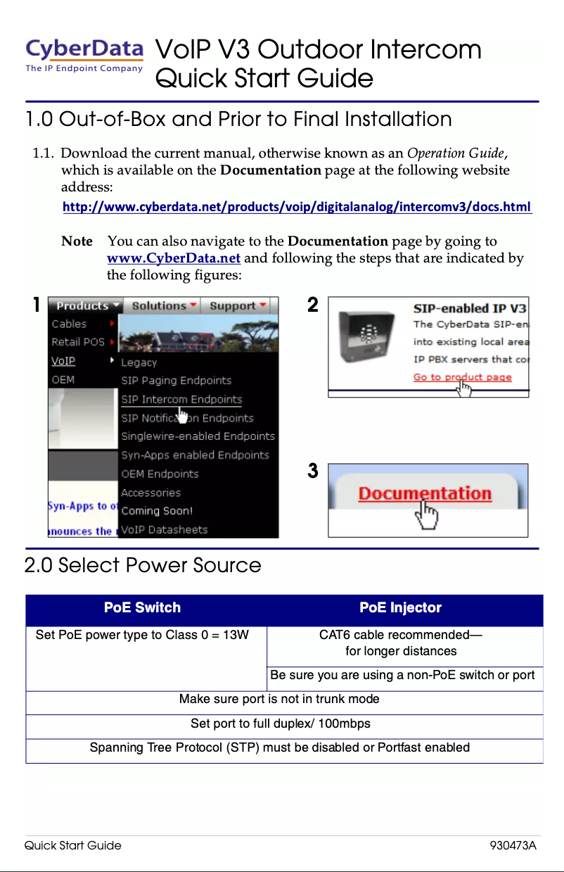 Image de la première page du manuel de l'appareil SIP-enabled IP V3