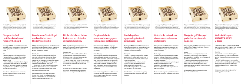 Page 1 de la notice Manuel utilisateur BRIO Labyrinth Game