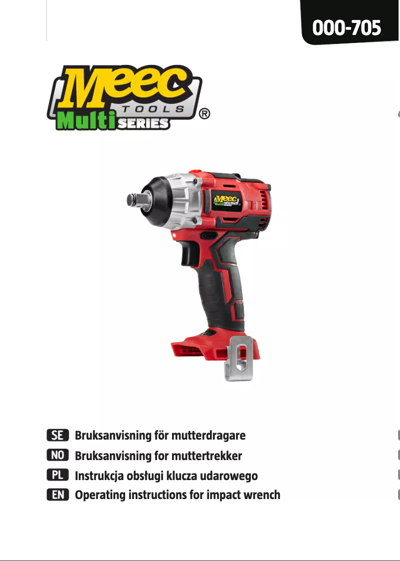 Page 1 de la notice Manuel utilisateur Meec Tools 000-705