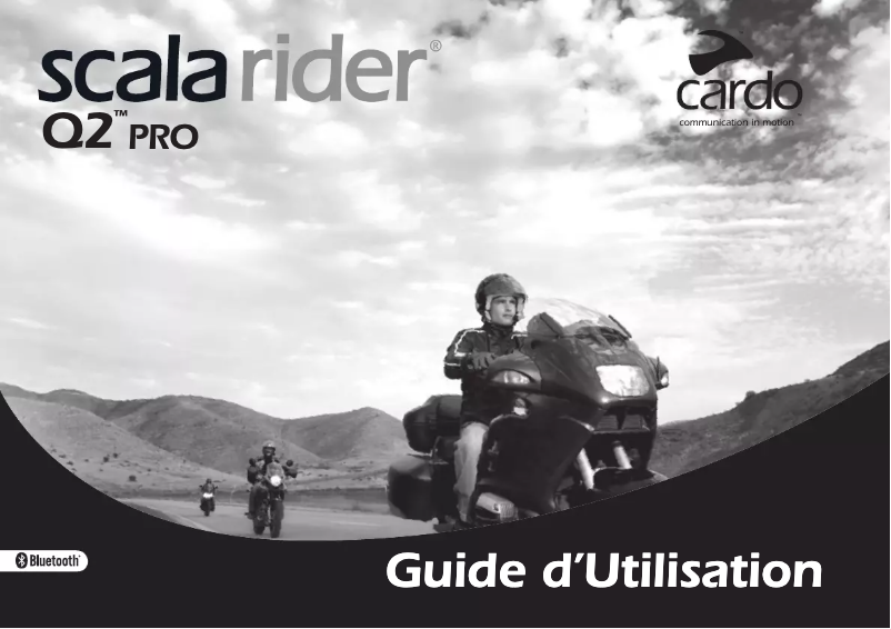 Page 1 de la notice Manuel utilisateur Cardo Scala Rider Q2 PRO XL