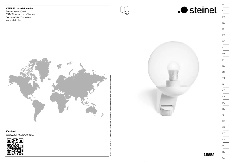 Page 1 de la notice Manuel utilisateur Steinel L 585 S
