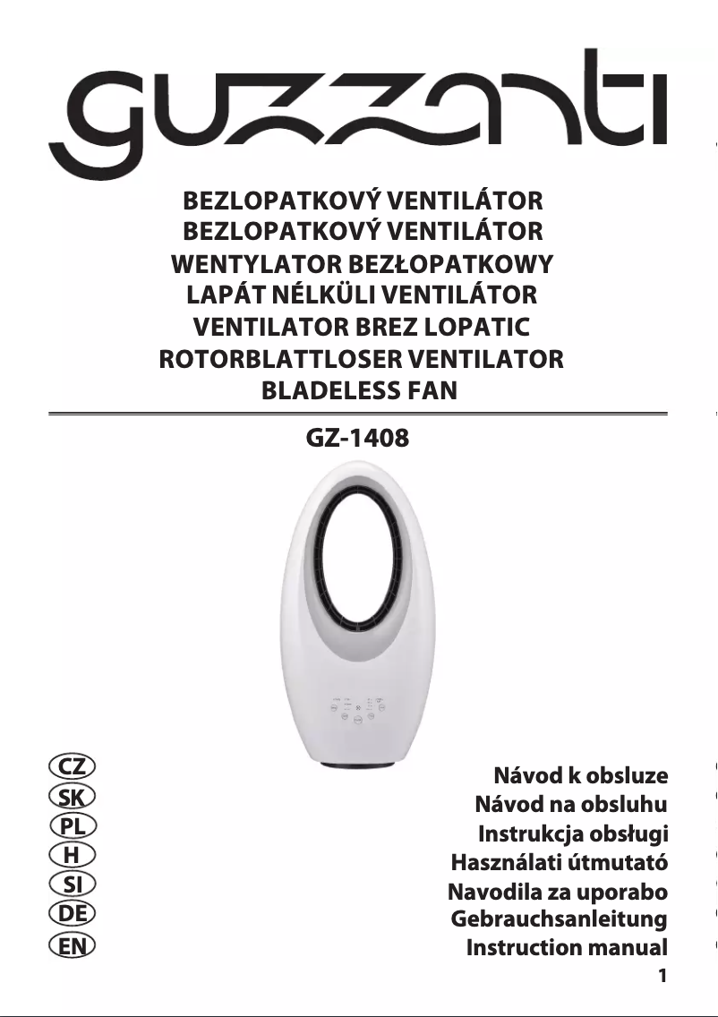 Página 1 del manual Manual de usuario Guzzanti GZ-1408