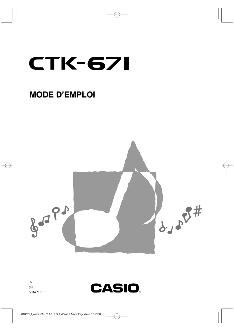 Image de la première page du manuel de l'appareil CTK-671