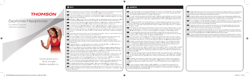 Page 1 de la notice Manuel utilisateur Thomson EAR1103