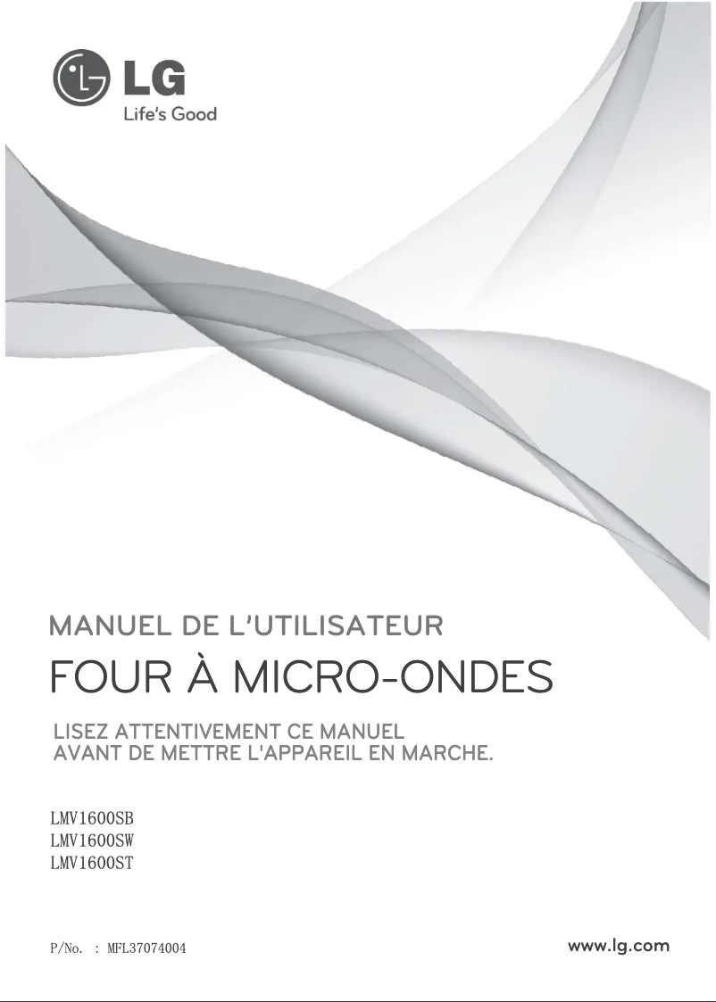 Page n°1 - Manuel utilisateur LG LMV1600ST