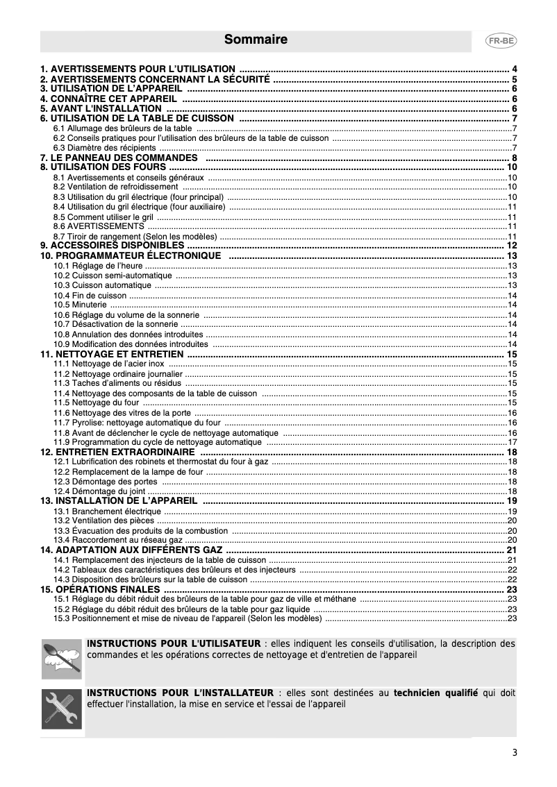 Page n°1 - Manuel utilisateur Smeg SCB92MPX5