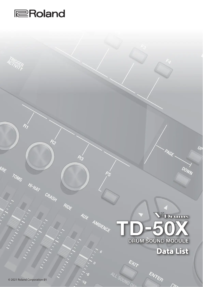 Page 1 de la notice Fiche technique Roland VAD706