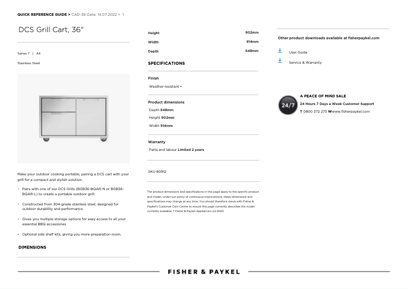 Image de la première page du manuel de l'appareil CAD-36