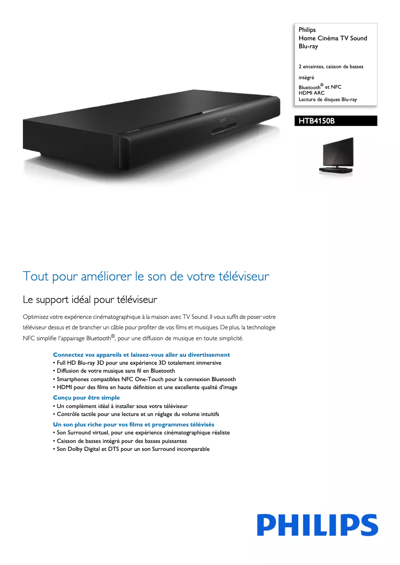 Imagen de la primera página del manual del dispositivo HTB4150B