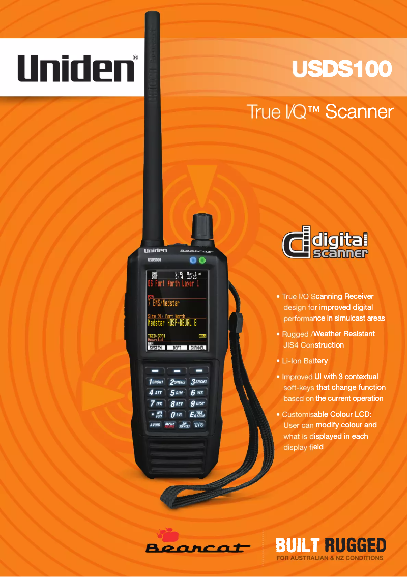 Page 1 de la notice Brochure Uniden USDS100