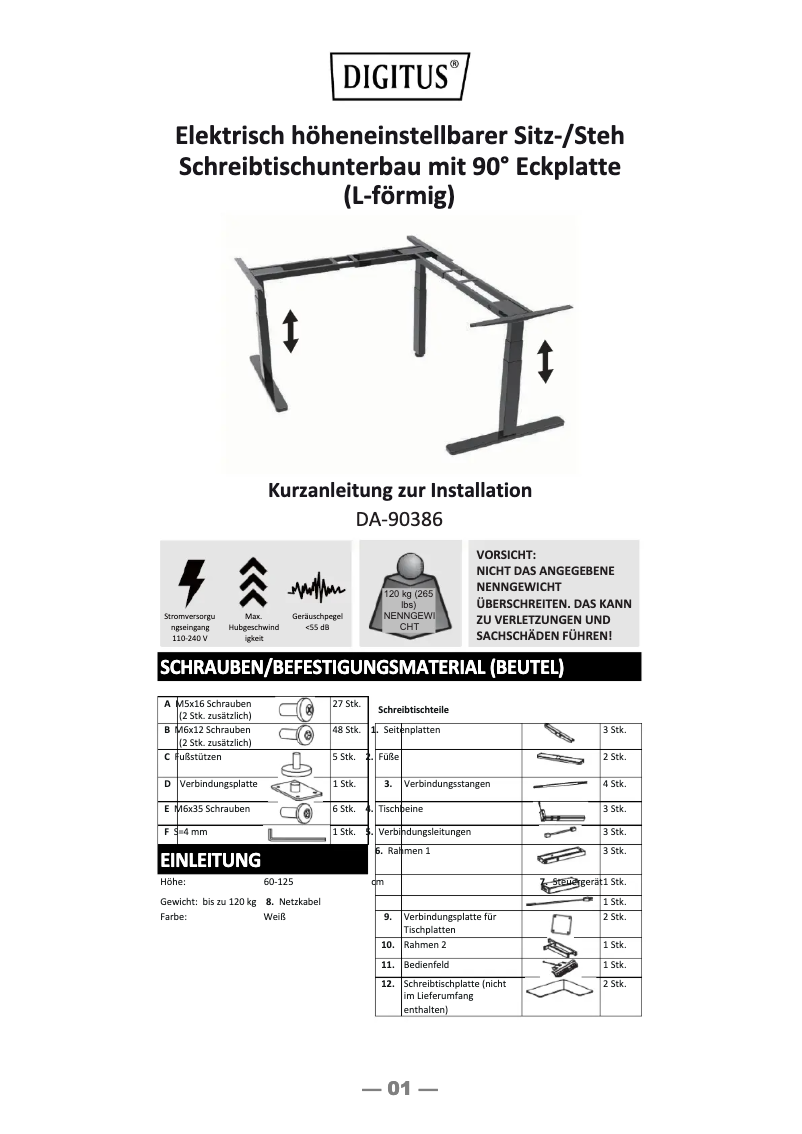 Image de la première page du manuel de l'appareil DA-90386