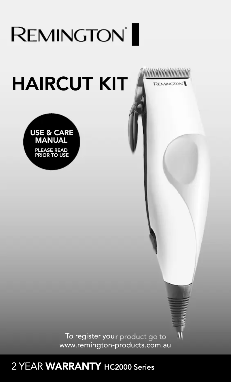 Page 1 de la notice Manuel utilisateur Remington Precision Performance HC2001AU