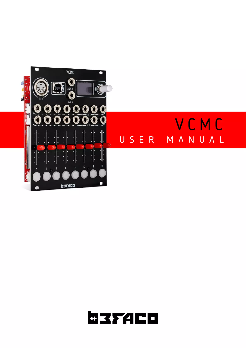 Page 1 de la notice Manuel utilisateur Befaco VCMC