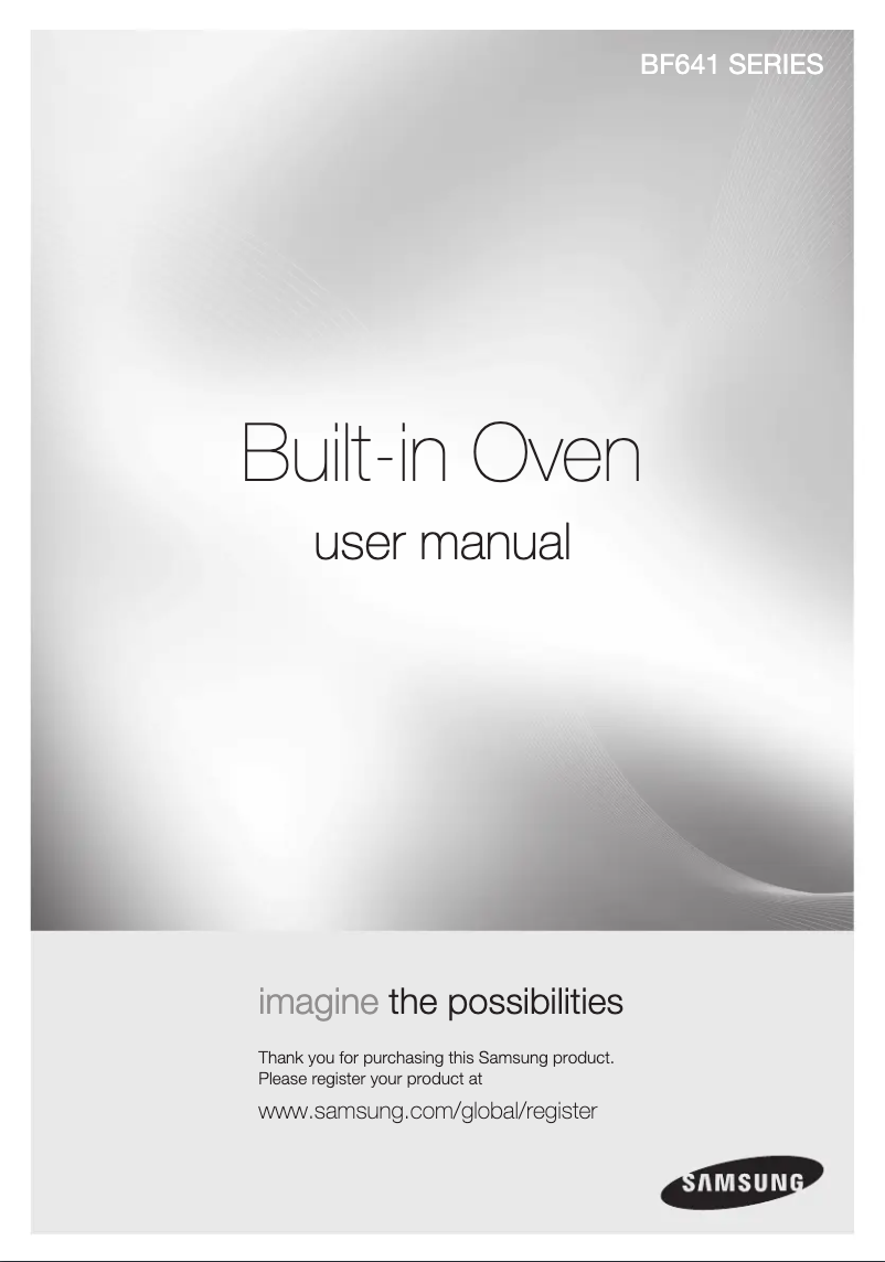 Page 1 de la notice Manuel utilisateur Samsung BF641FGB