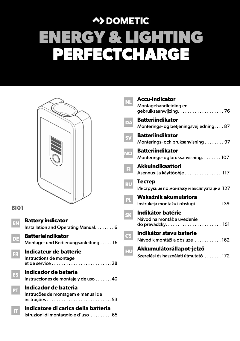Page 1 of the manual User Manual Dometic PerfectCharge BI 01