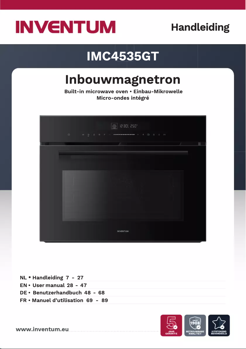 Page 1 de la notice Manuel utilisateur Inventum IMC4535GT