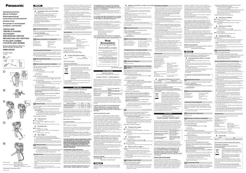 Page 1 de la notice Manuel utilisateur Panasonic DMW-SHGR1