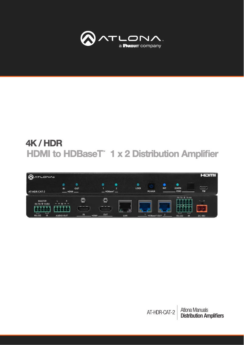 Image de la première page du manuel de l'appareil AT-HDR-CAT-2