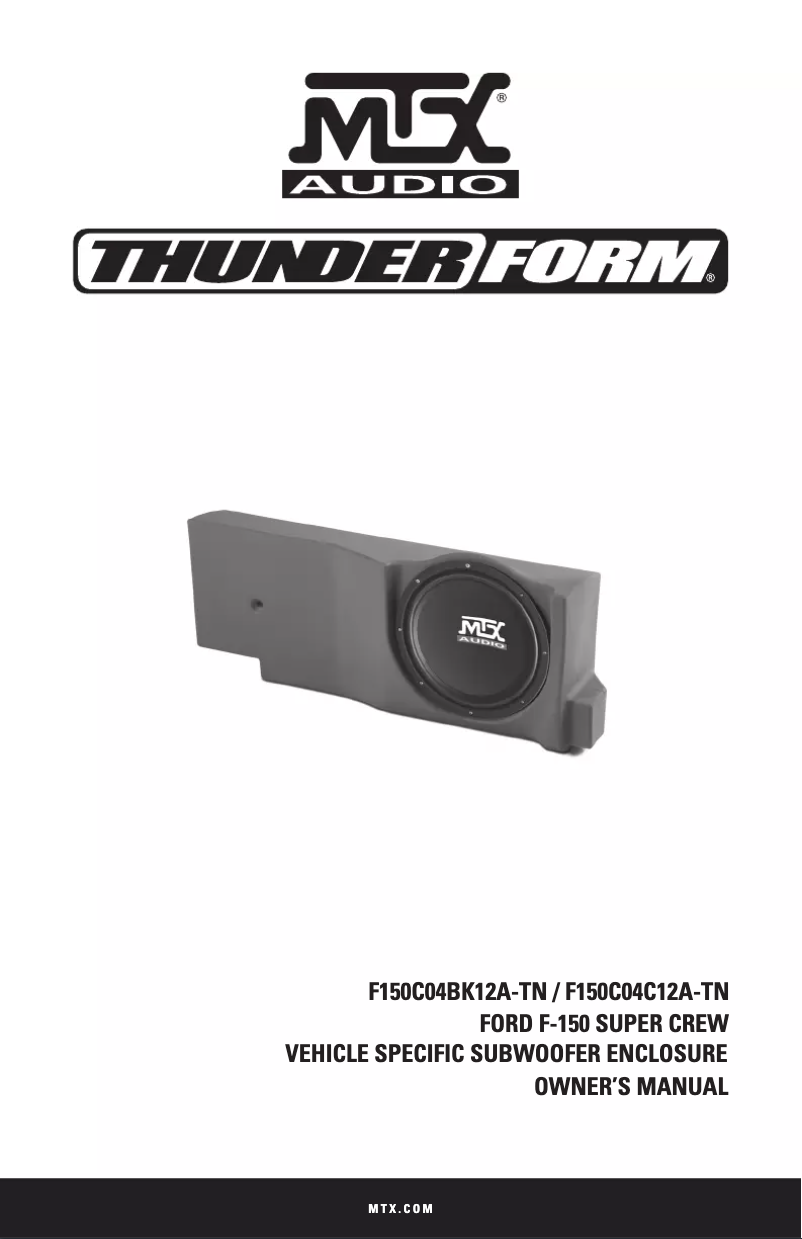 Image de la première page du manuel de l'appareil ThunderForm F150C04BK12-TN
