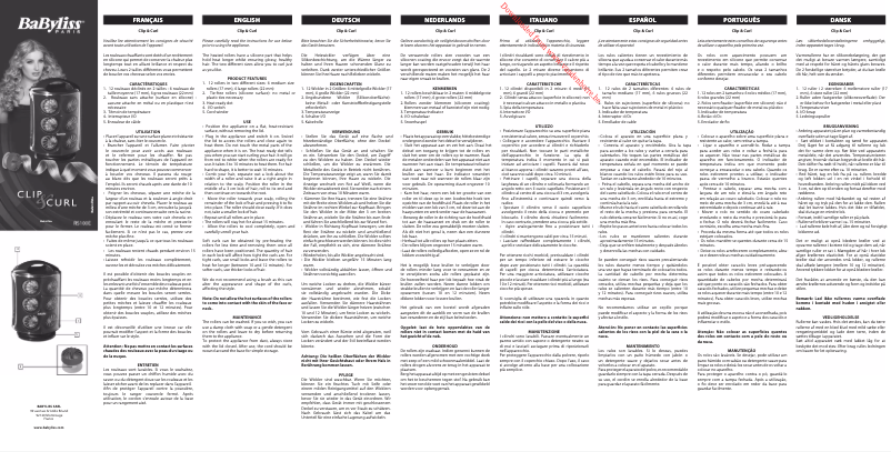 Página 1 del manual Manual de usuario BaByliss Clip 'n Curl RS100E