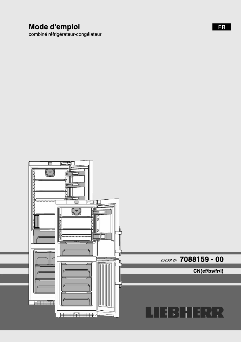 Image de la première page du manuel de l'appareil CNef 4845 Comfort NoFrost