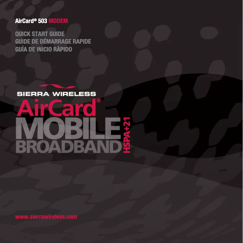 Image de la première page du manuel de l'appareil AirCard 503