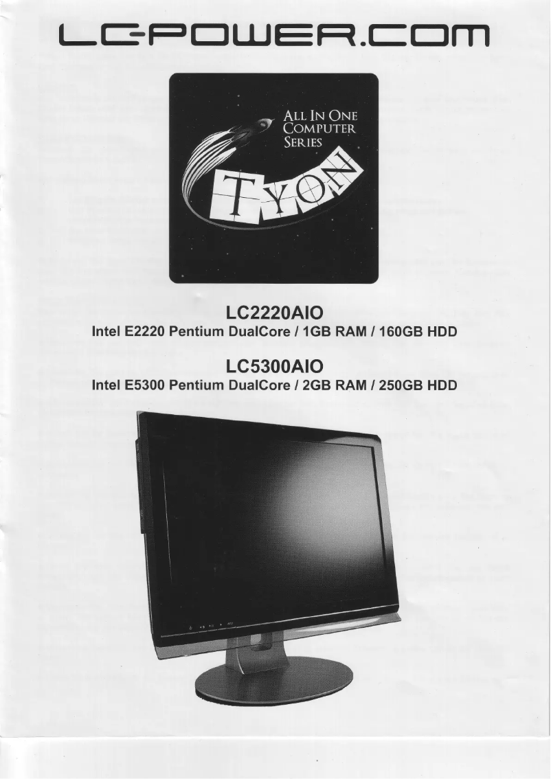 Page n°1 - Manuel utilisateur LC-Power Tyon LC5300AIO