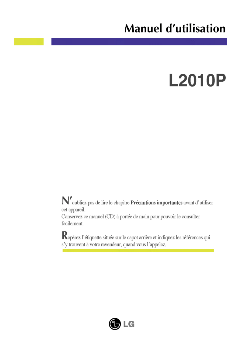 Imagen de la primera página del manual del dispositivo L2010P