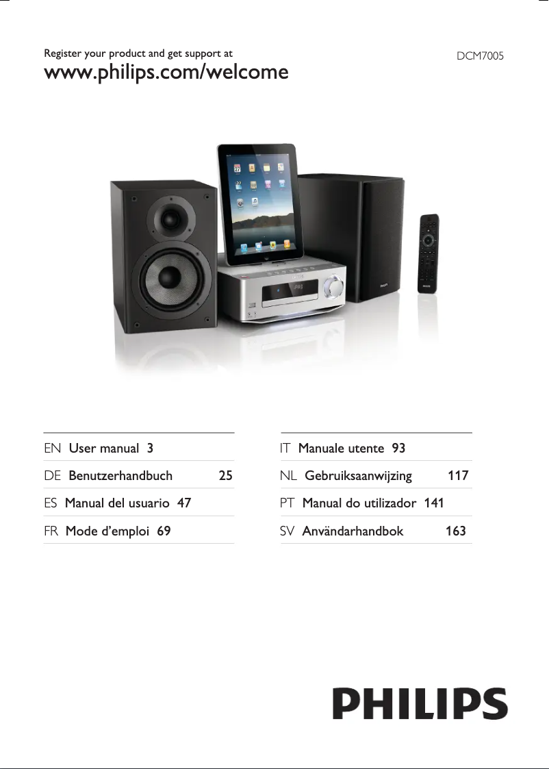 Página 1 del manual Manual de usuario Philips DCM7005