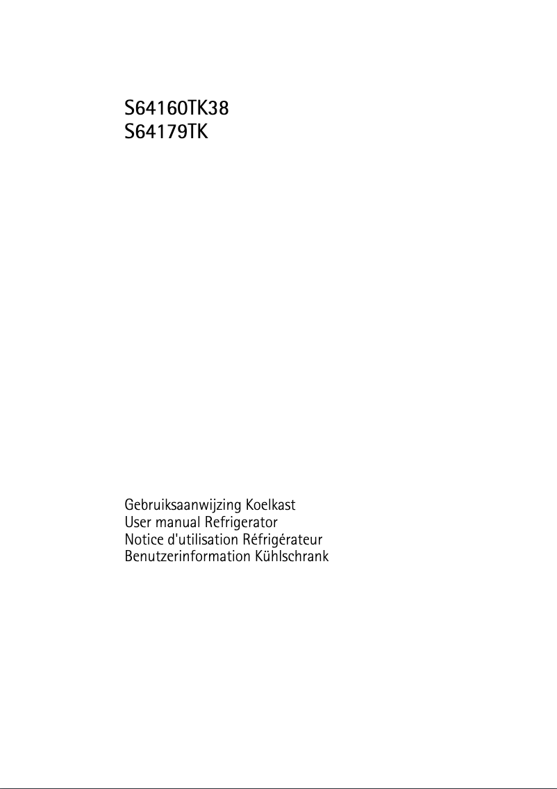 Page 1 de la notice Manuel utilisateur AEG Santo 64179TK