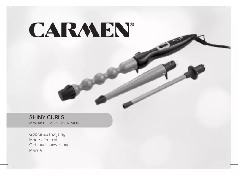 Page 1 de la notice Manuel utilisateur Carmen Shiny Curls CT6525