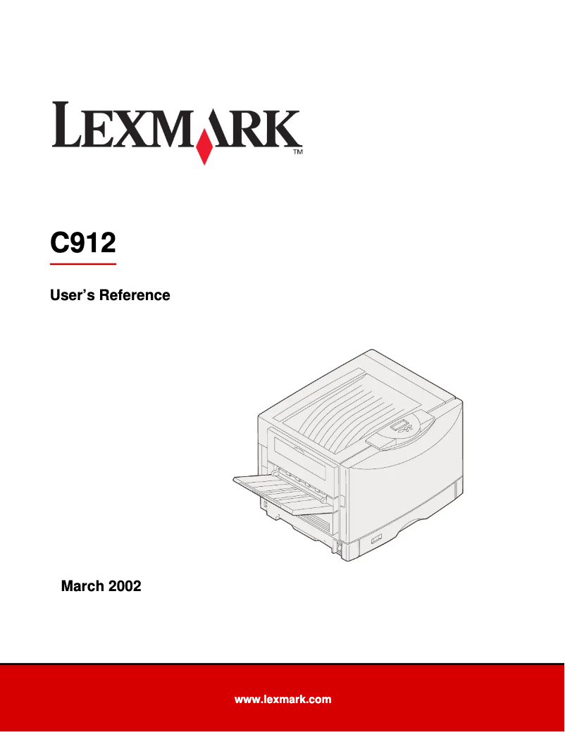 Page 1 de la notice Manuel utilisateur Lexmark C912