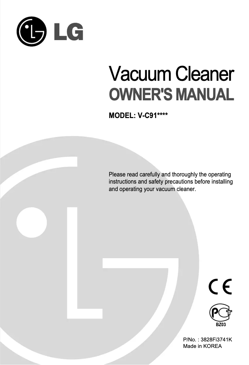 Page n°1 - Manuel utilisateur LG V-C9147W