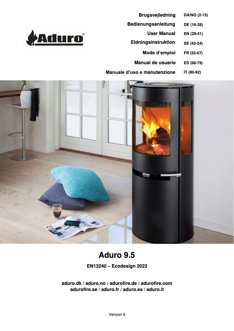 Página 1 del manual Manual de usuario Aduro 9.5